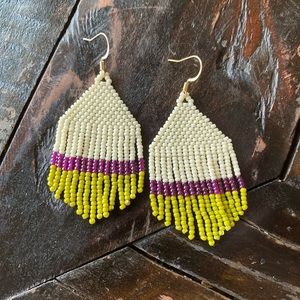 Handmade Seed Bead Earrings - Mini